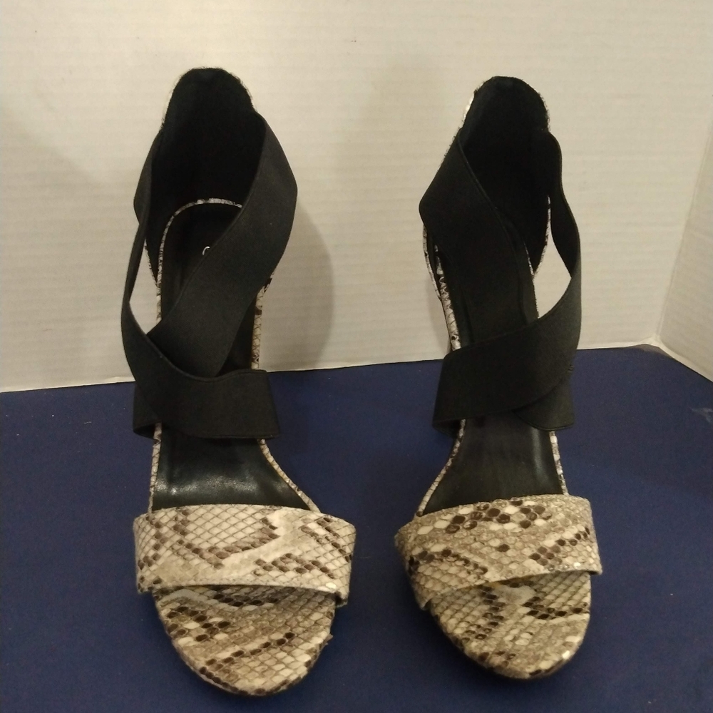 Paprika Snakeskin Print Heels